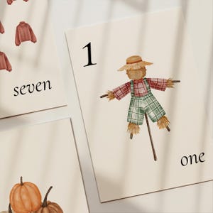 Fiches de comptage d&#39;automne : imprimables mathématiques Montessori d&#39;automne (téléchargement PDF)