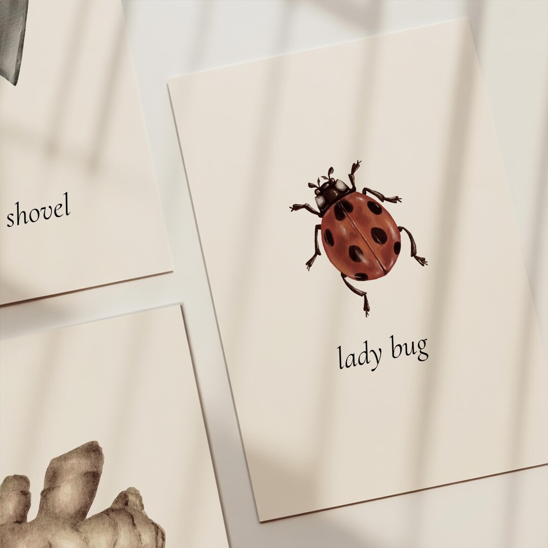 Garden Flashcards Kids Printable – Nature Flashcards PDF, Montessori ...