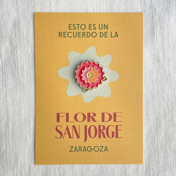 Flor San Jorge - Pin de metal esmaltado