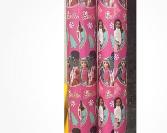 Personalised Barbie Christmas Wrapping Paper Gift Wrap Customised Name Merry Xmas Doll Dress up 3 4 5 6 7 Etsy