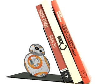 Star Wars BB-8 Bookend/Book stopper/ Book Support/Father's Day Gift idea/Graduation/ Darth Vader/ Office Home Decor/ Retirement