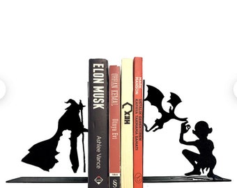 Lord of the Rings Metal Bookend: Gollum, Gandalf & Smaug