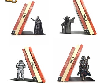 Star Wars Bookends Set: Yoda, Darth Vader, Stormtrooper, Mandalorian