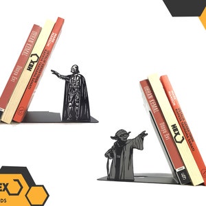 Star Wars Yoda and Darth Vader Anakin Skywalker Set Metal Bookend / Book Support / Dark Side / Decoration/Home/Office Stopper