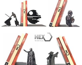 Gold Star Wars Logo Bookends -