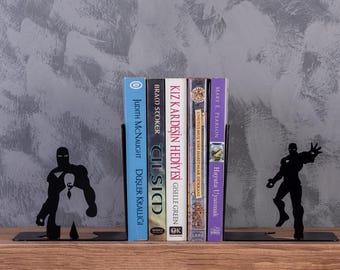 Iron Man Metal Bookends, Marvel Superhero Home Decor