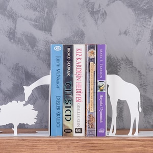 Giraffe Bookend/ Giraffe Book Support/ Book Holder/ Home decoration/ Safari Animal Nursery Room Decor Africa