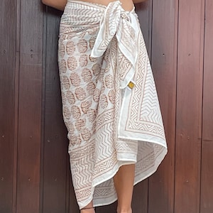 Sarong. Seagull Sky. Fine Quality 100% Cotton Voile Sarong. 2.1 Meters  Long. Designed by Me and Printed in India. 
