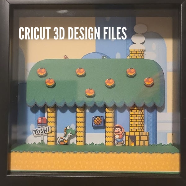 Super Mario World Cricut Shadowbox Pattern Super Mario World Cricut Shadowbox Pattern