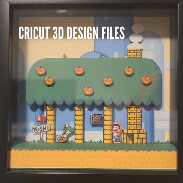 Super Mario World Cricut Shadowbox Pattern