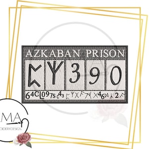 Sirius Wizard Prison Sign Number embroidery design - Wizarding School for witches and wizards inspired Collection