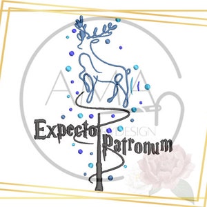 The Expecto Charm, Spell embroidery design - Wizarding School for witches and wizards inspired Collection