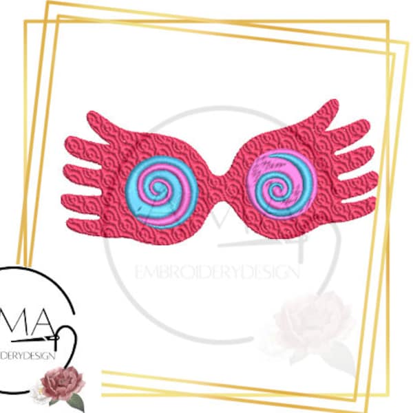 Luna Glasses Spectrespecs Embroidery design - Wizarding School for witches and wizards inspired Collection