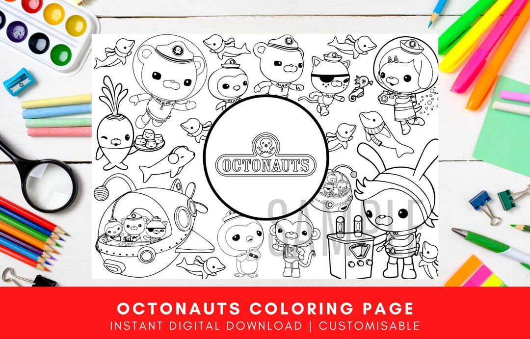 Octonauts Kids Happy Birthday DIGITAL Personalisable Placemat