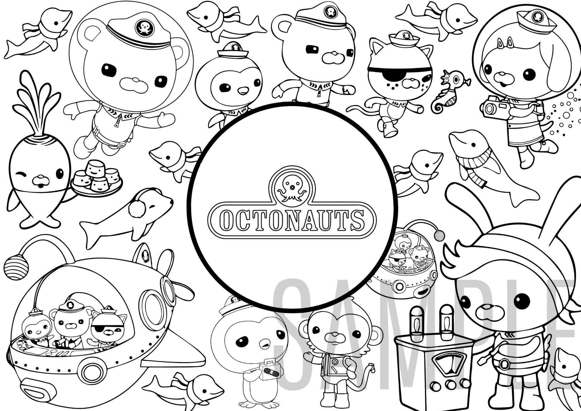Octonauts Kids Happy Birthday DIGITAL Personalisable Placemat. Etsy