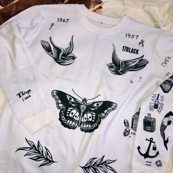 Harry Styles Tattoos Crewneck 