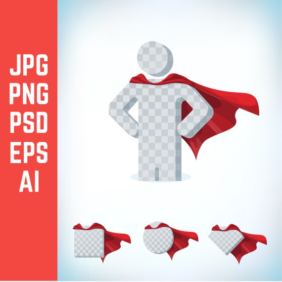 Super Hero Red Cape Popular Svg Vector File With Tutorial Version