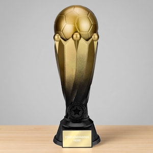 Trophée de football en or Tower - Récompense personnalisée - 19 cm