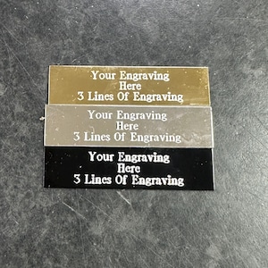 Personalised Trophy Engraving Plate 63mm x 15mm