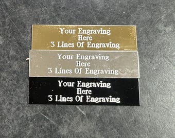 Personalisierte Trophäen Gravurplatte 63 mm x 15 mm