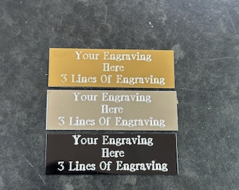 Personalisierte Trophäen Gravurplatte 50 mm x 15 mm