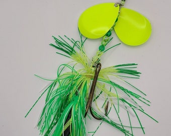 Muskie Bucktail Fishing Lure - Lemon Lime