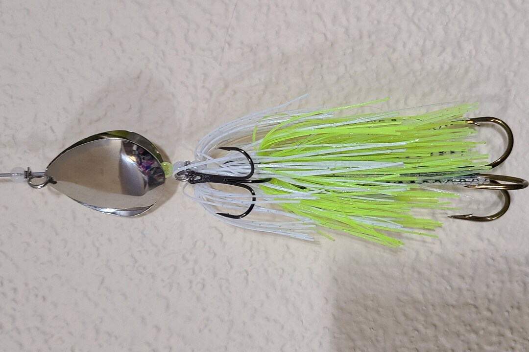 Muskie Bucktail Fishing Lure Double 8 Colorado Blades Etsy