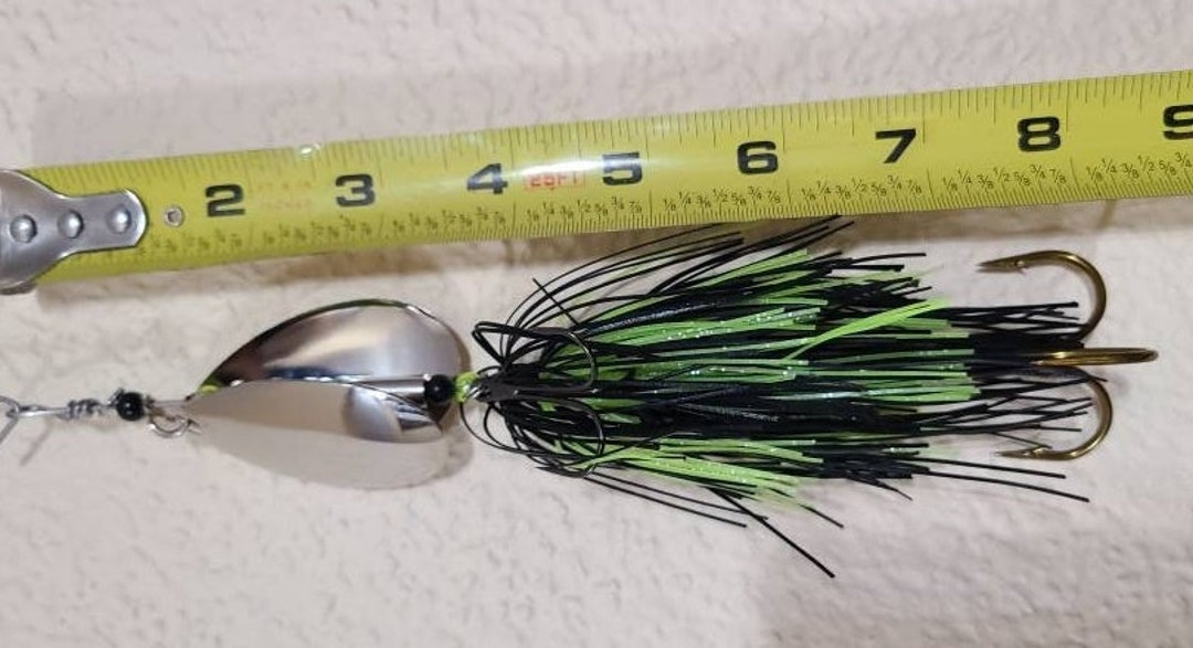 Muskie Bucktail Fishing Lure Green & Black Etsy