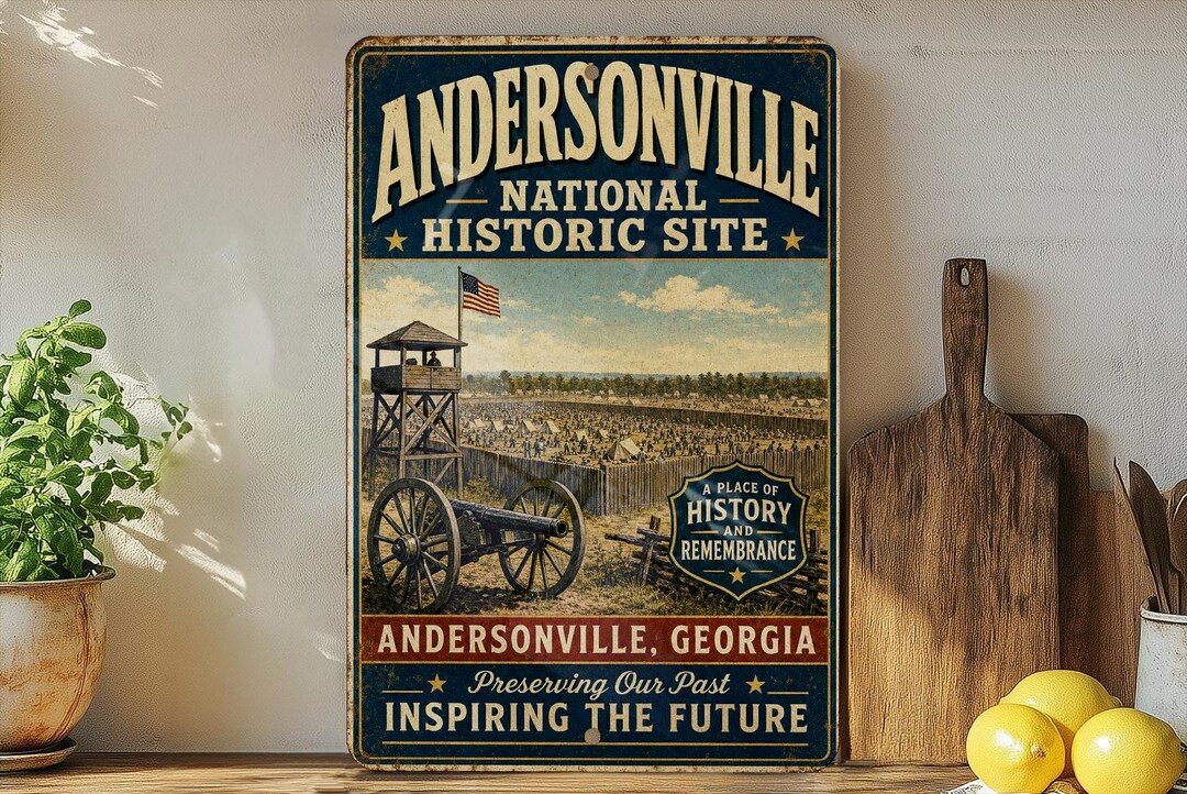 Andersonville National Historic Site Georgia Vintage Style Metal Sign ...