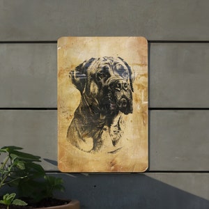 a sign with a picture of a dog on it