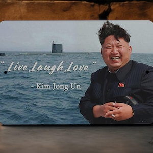 Live Laugh Love - Kim - Metal Sign - Funny Wall Art, Meme Wall Art, Live Laugh Love, Funny Gift, Meme Gift