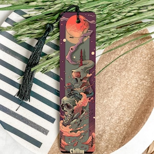 Chilling Horror Metal Bookmark, Spooky Reading Accessory, Creepy Book Lover Gift, Gothic Page Keeper, Unique Horror Collectible