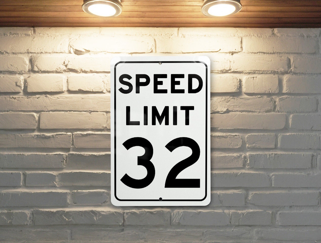 【未開封】 MEMI/SPEED LIMIT 未開封】 MEMI/SPEED LIMIT Speed Limit 32 MPH Sign