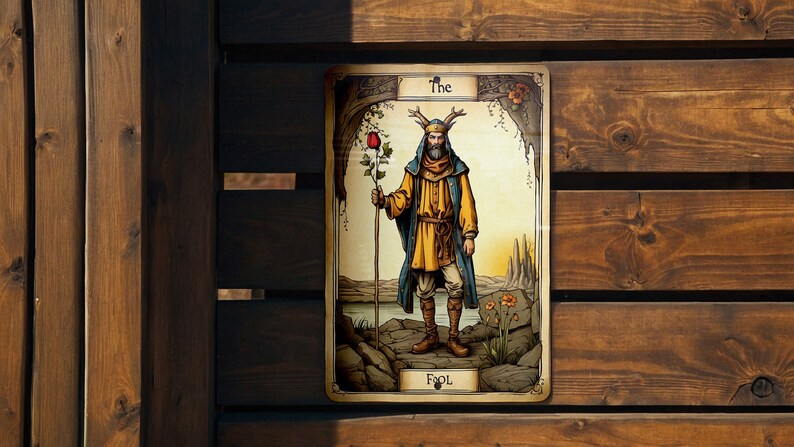 DND Style the Fool Wall Art Metal Sign - Fantasy Journey, Medieval ...