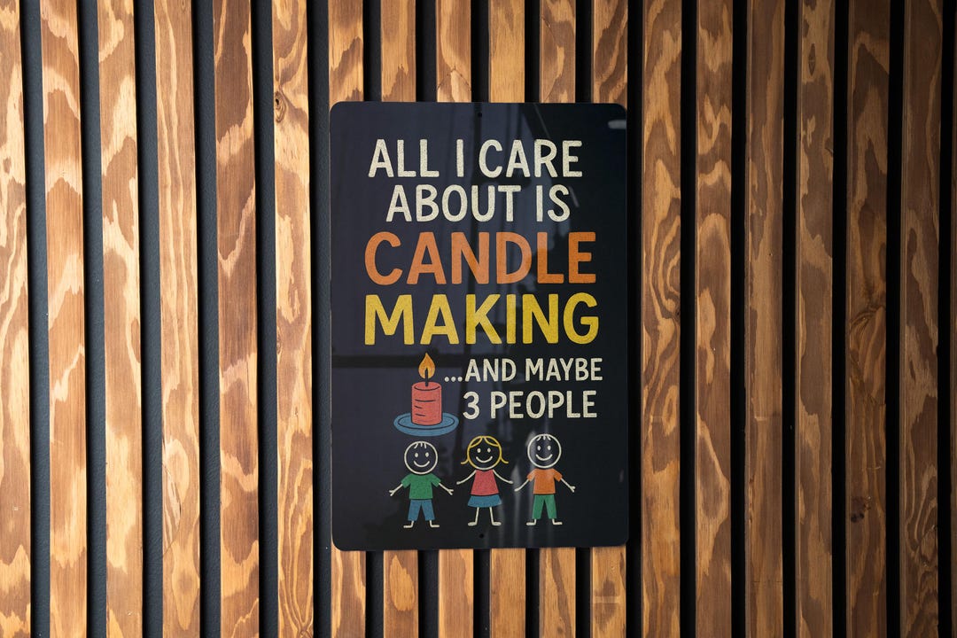 Funny Candle Making Metal Sign – Colorful Chalkboard Style Wall Decor ...