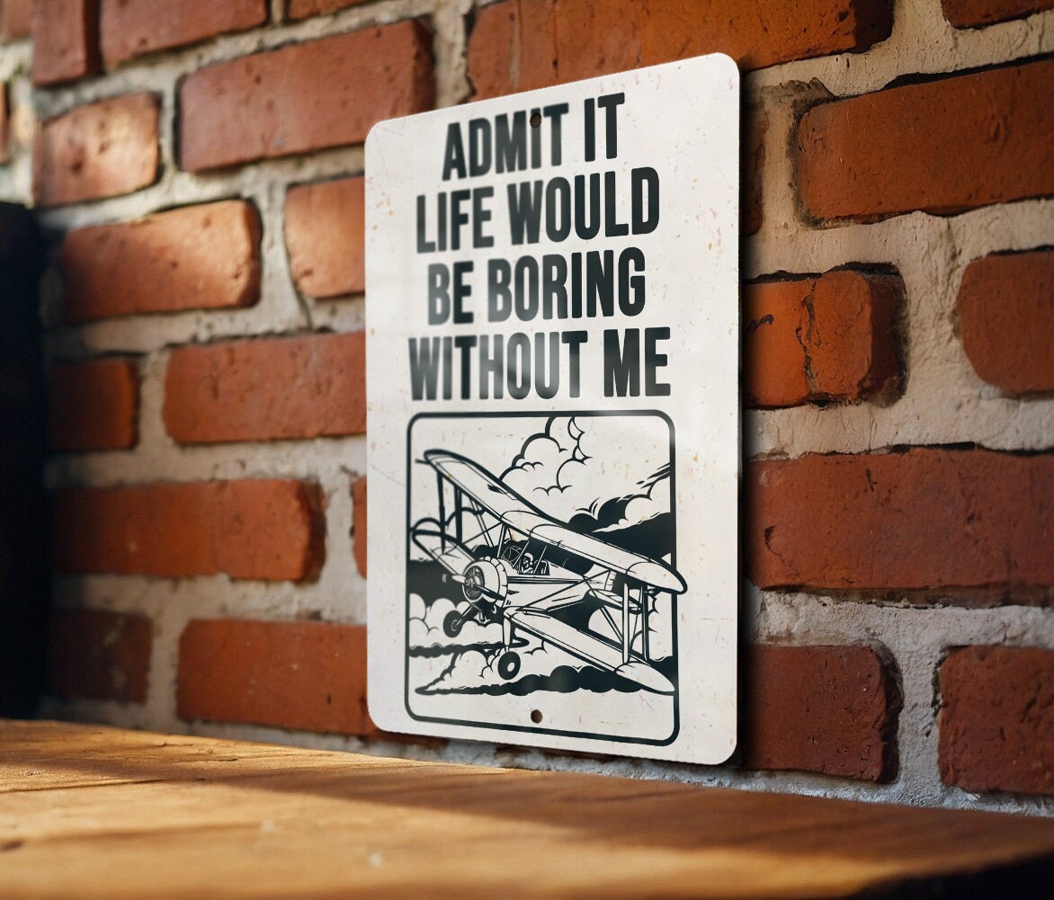 Airplane Metal Sign - Aviation Decor, Pilot Gift, Wall Art, Hangar Sign ...