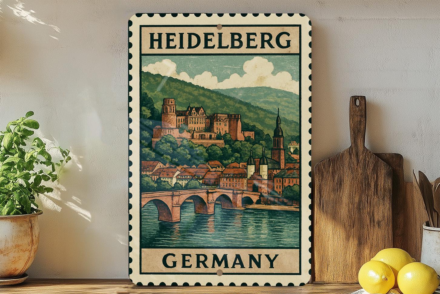 額縁有無は相談可能。T.NISHIGAKI ハイデンベルグの城門　ドイツ　Ｆ４ Heidelberg Poster - Etsy