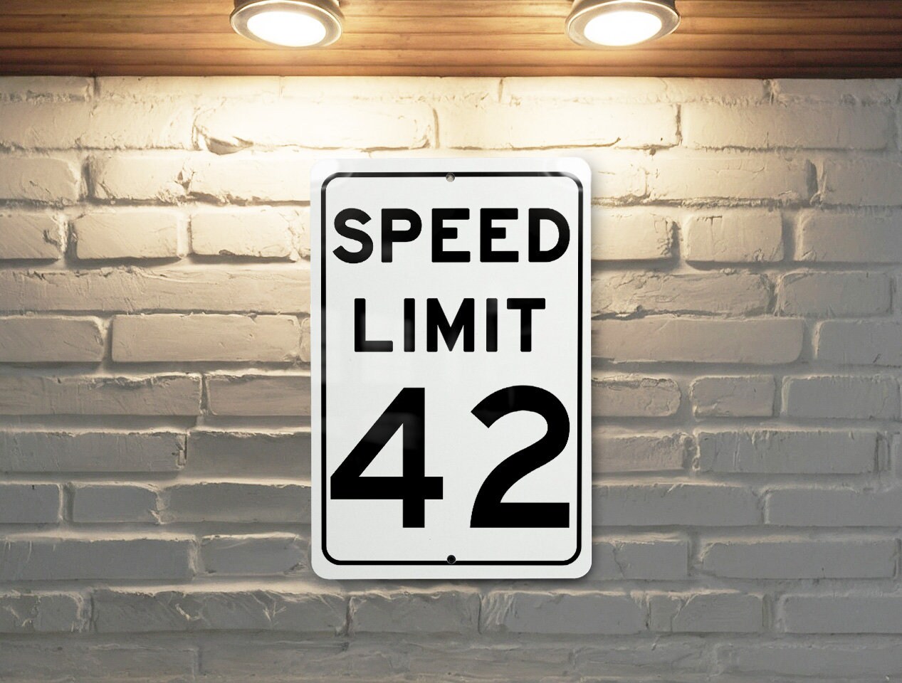 Speed Limit 42 MPH Sign - Aluminum Signage for Special Speed