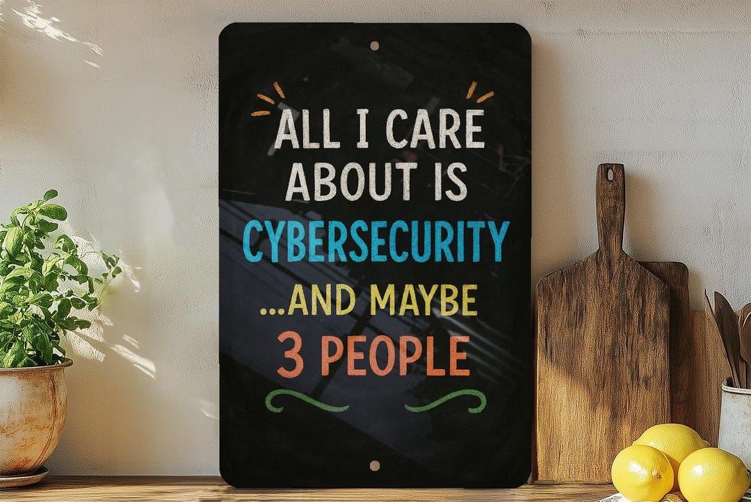 Funny Cybersecurity Metal Sign – Chalkboard Style With Color – Geek ...