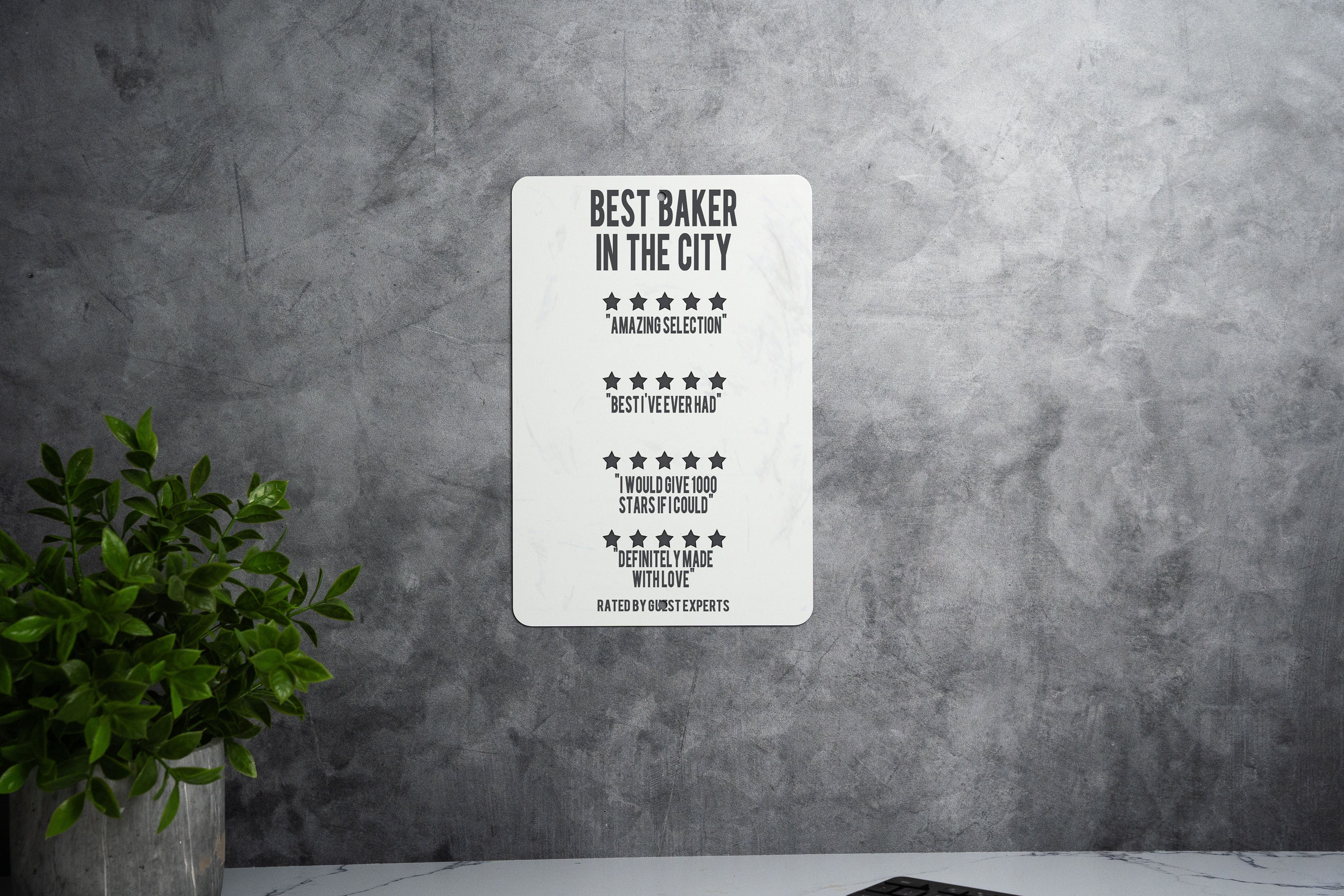 Best Baker in the City Metal Sign, Funny Reviews, Quirky Bakery Decor ...