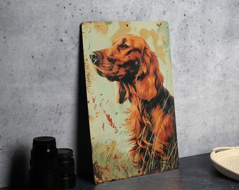 Irish Setter Metal Sign, Vintage Style Decor, Dog Lover Gift, Wall Art, Rustic Home Decoration