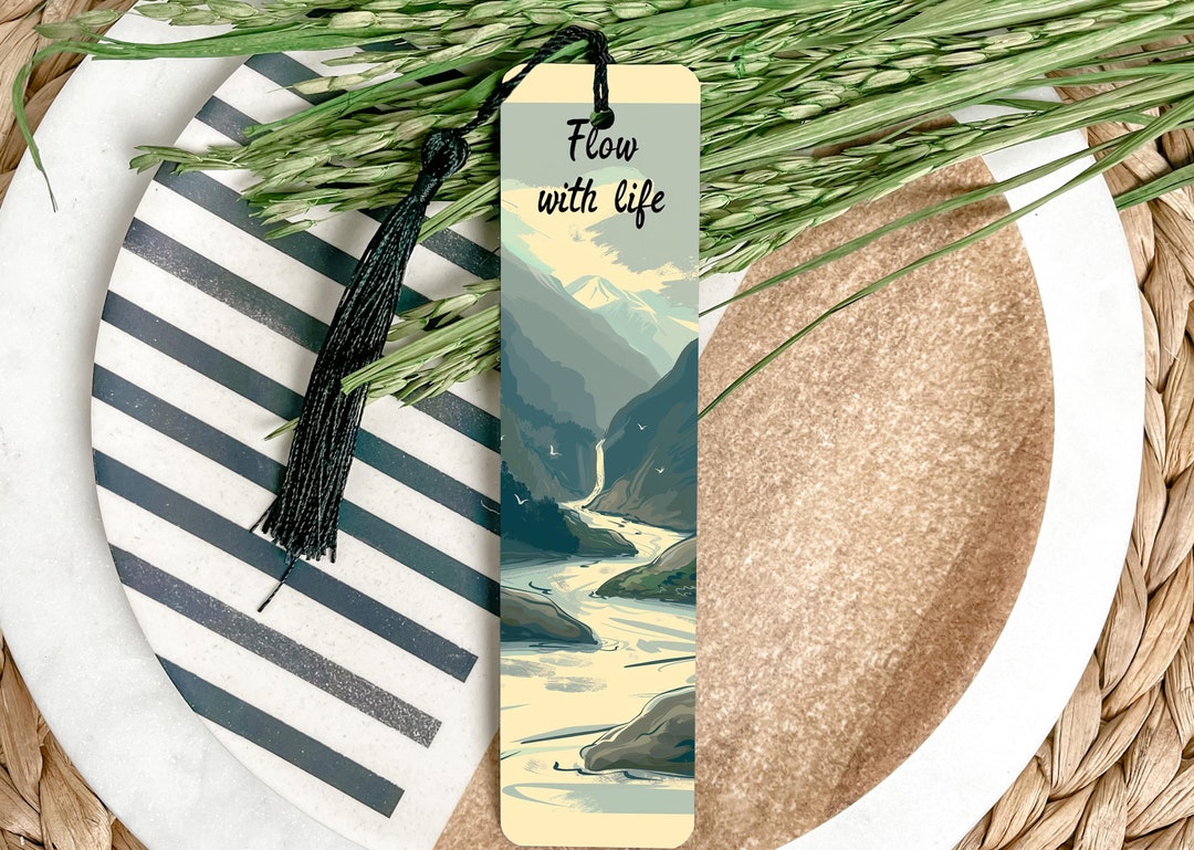 Metal Bookmark, Flow With Life, River Design, Reading Accessory, Unique ...