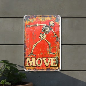 Physiotherapist MOVE Vintage Metal Sign, Wall Decor, Retro Signage, Office Art, Gift Idea