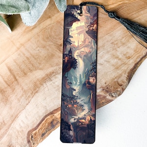 Hidden Valley Metal Bookmark, Mystical Valley, Unique Book Accessory, Artisan Crafted, Collector&#39;s Item