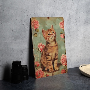 American Shorthair Cat Vintage Metal Sign, Funny Wall Decor, Retro Style, Cat Lover Gift, Home Decoration
