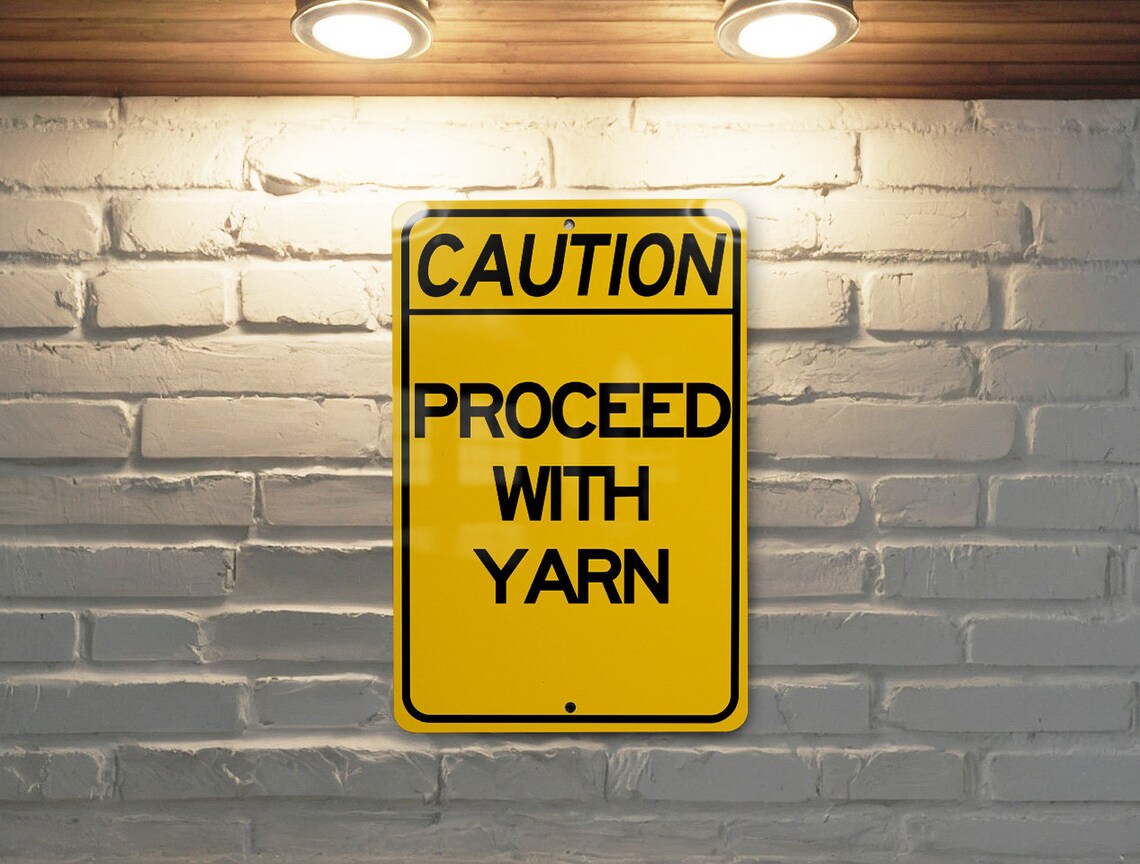 Write Caution Approach Metal Sign, Durable Yarn Sign, Home Decor, Wall ...