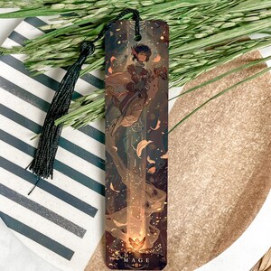Fantasy-Themed Metal Bookmark, Mage Text, Book Lover Gift, Reading Accessory, Unique Bookmark