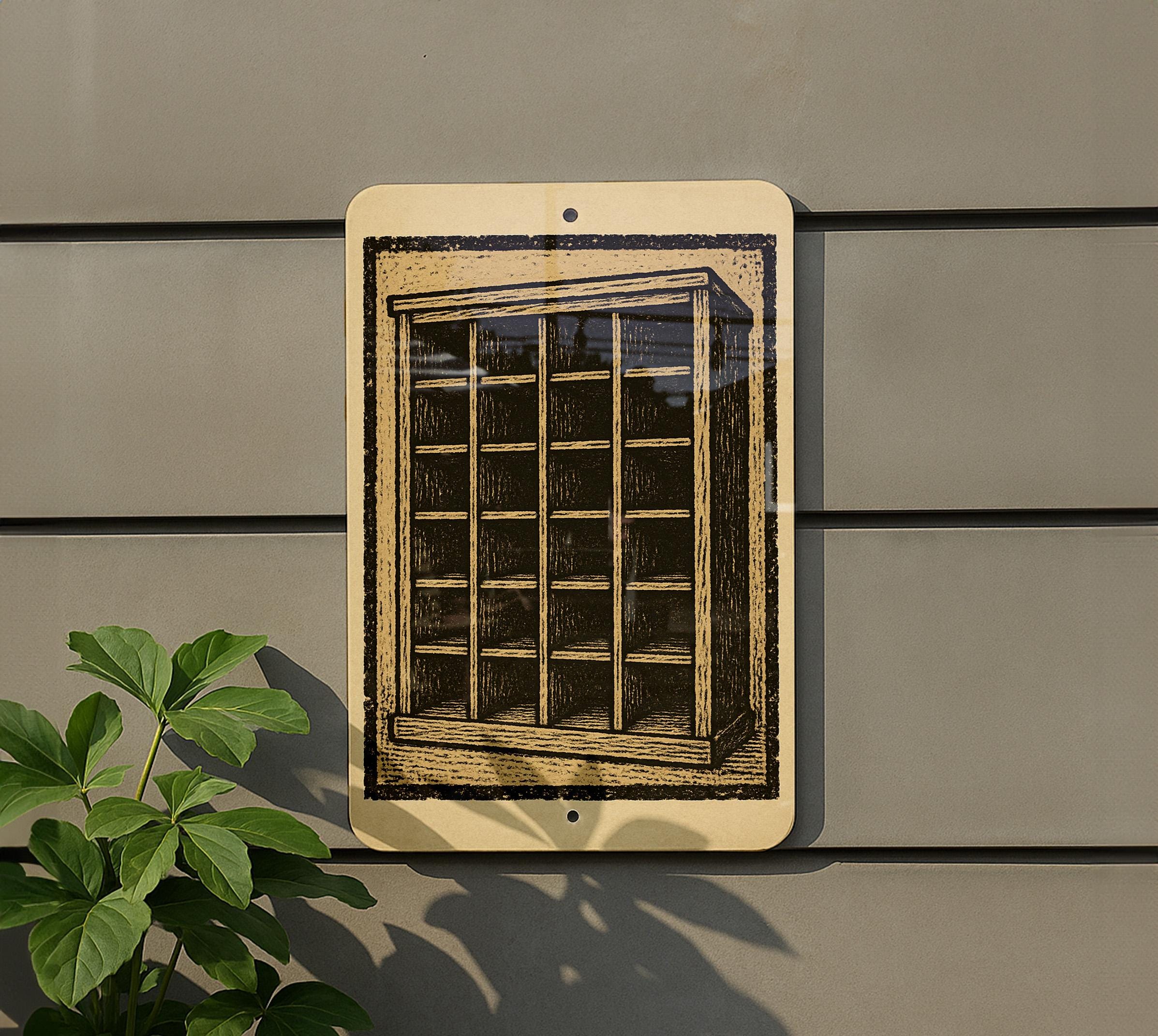 Vintage Mail Sorter Cubbies Metal Sign – Rustic Wood Stamp Style Postal ...