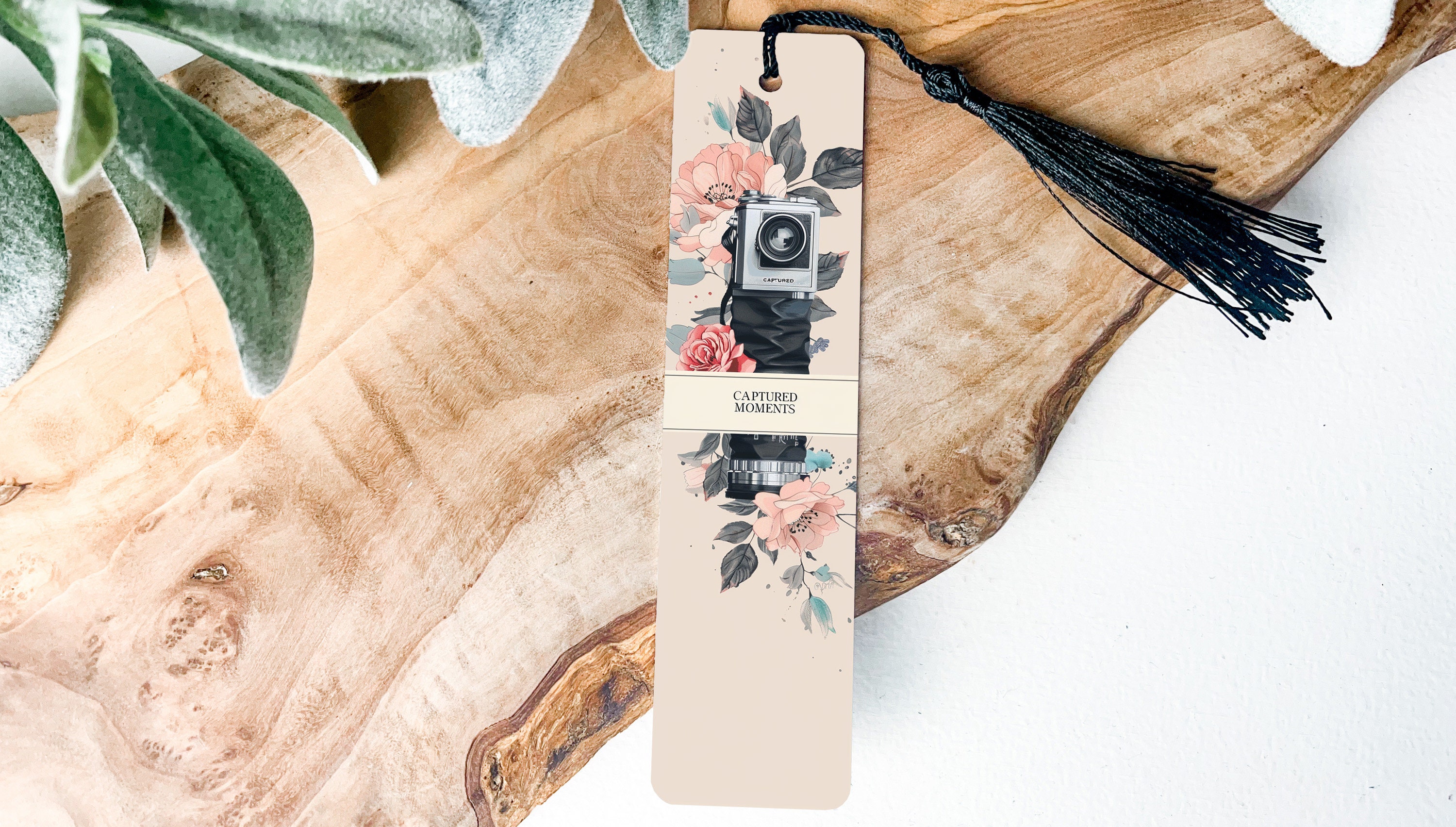 Vintage Camera Bookmark, Captured Moments, Floral Design, Metal ...