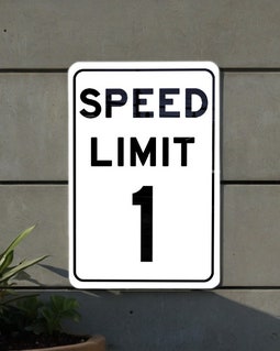 Speed Limit 1 MPH Metal Sign - Durable Aluminum Safety Signage for